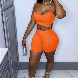 Orange cream two piece set
